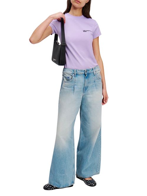 T-shirt viola in cotone Karl Lagerfeld jeans | A1W17004740